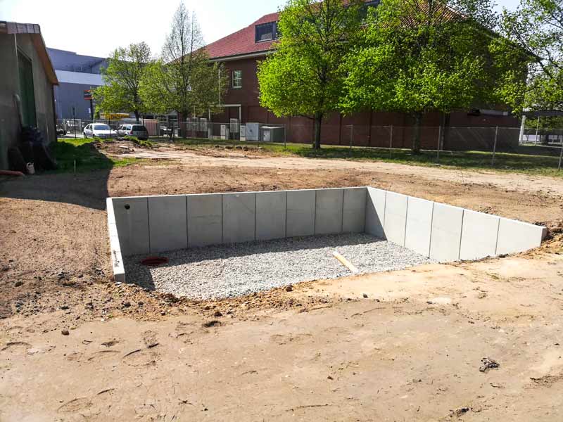 Erneuerung eines Regenrückhaltebeckens